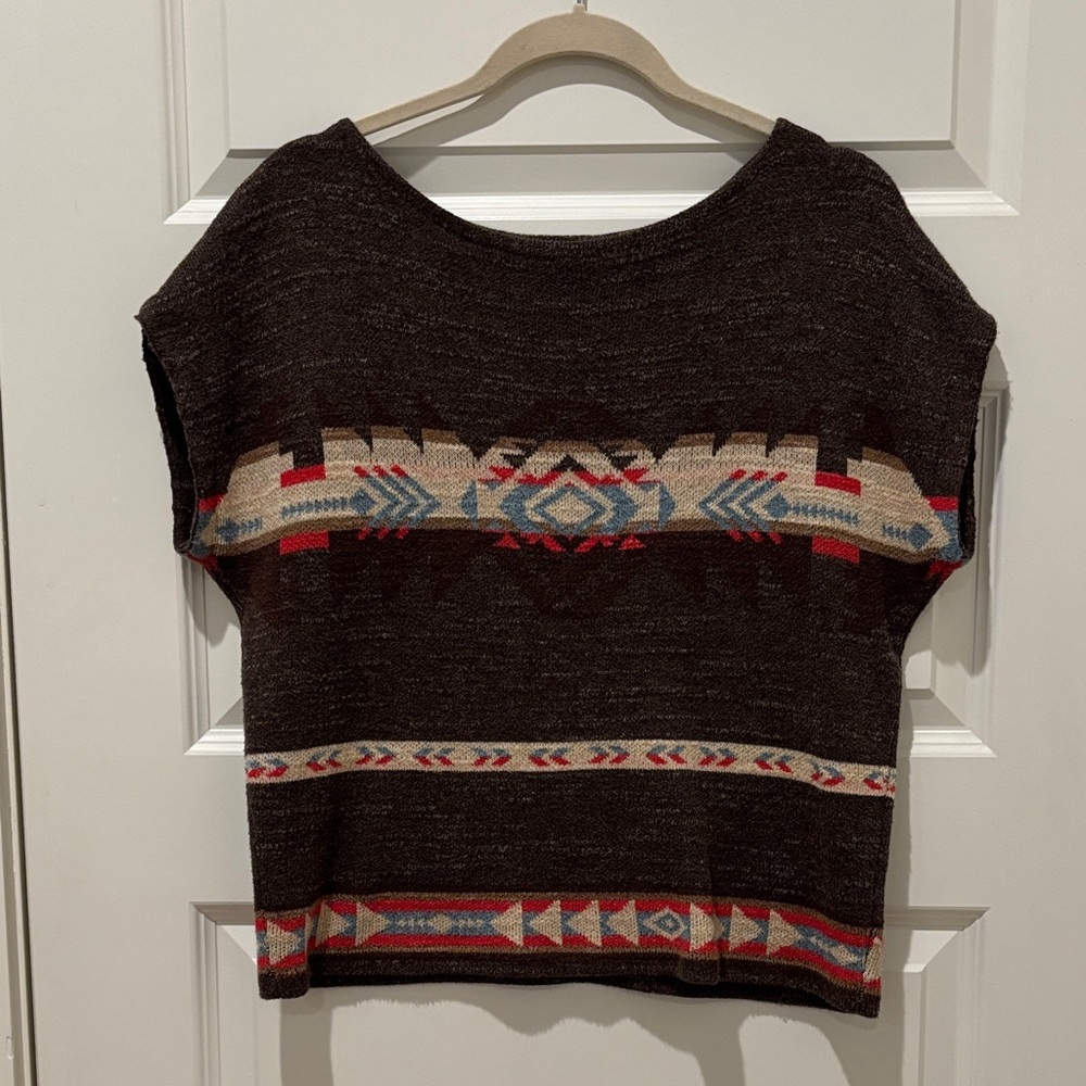 Tribal Pattern Knit Top
